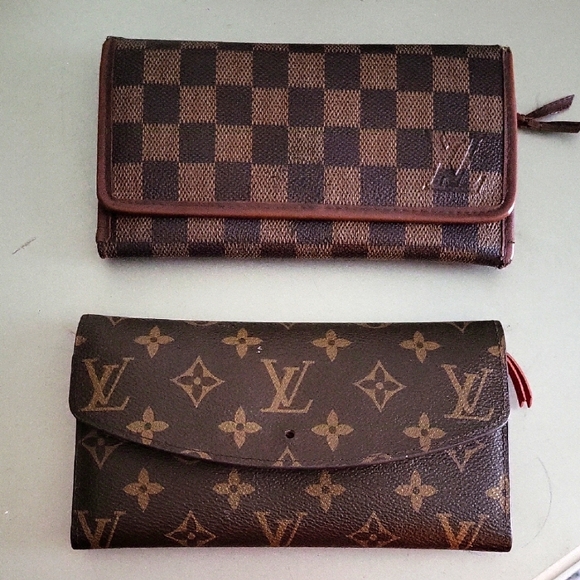 Louis Vuitton Handbags - Vintage Bundle Louis Vuitton Brown Checkered and Monogram Wallet Set
